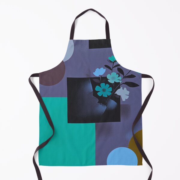 Artikelvorschau, Abstrakte florale Geometrie – Moderne botanische Kunst in Lila und Türkis entworfen und verkauft von joycrysstudio.