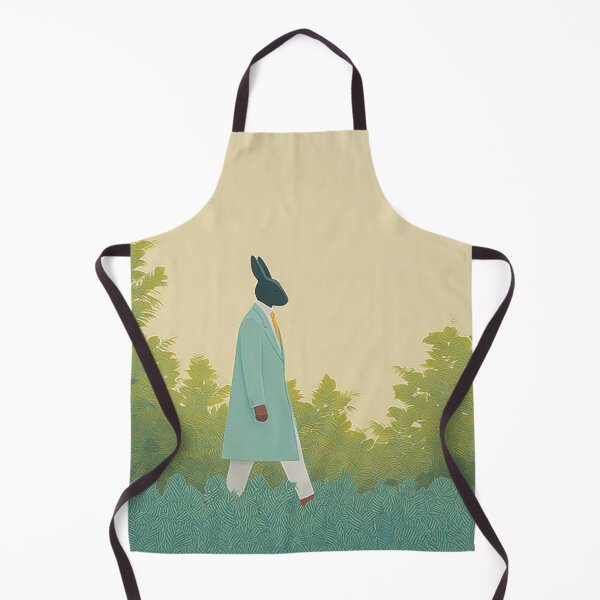 Item preview, Whimsical Rabbit Gentleman Walking Through Lush Garden at Easter designed and sold by dawnleblanc55.