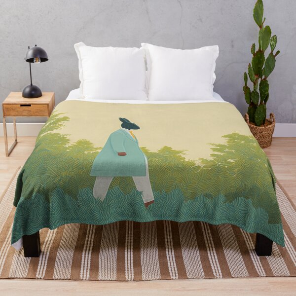 Item preview, Whimsical Rabbit Gentleman Walking Through Lush Garden at Easter designed and sold by dawnleblanc55.