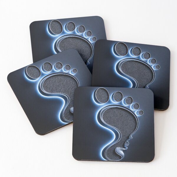 Item preview, Neon Footprint Glow designed and sold by Kaleidoscope Print.