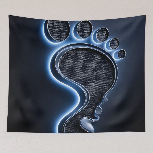 Item preview, Neon Footprint Glow designed and sold by Kaleidoscope Print.