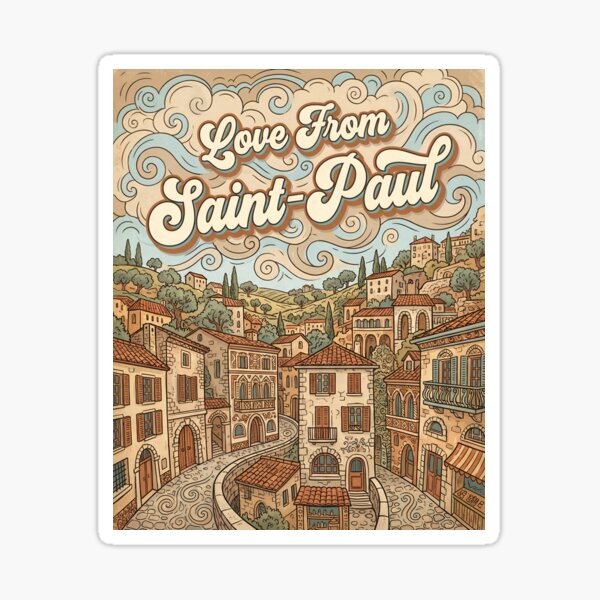 Ancien Patch écusson Tissu De La Ville De Saint-Paul-de-Vence (France, Circa 1950/60)