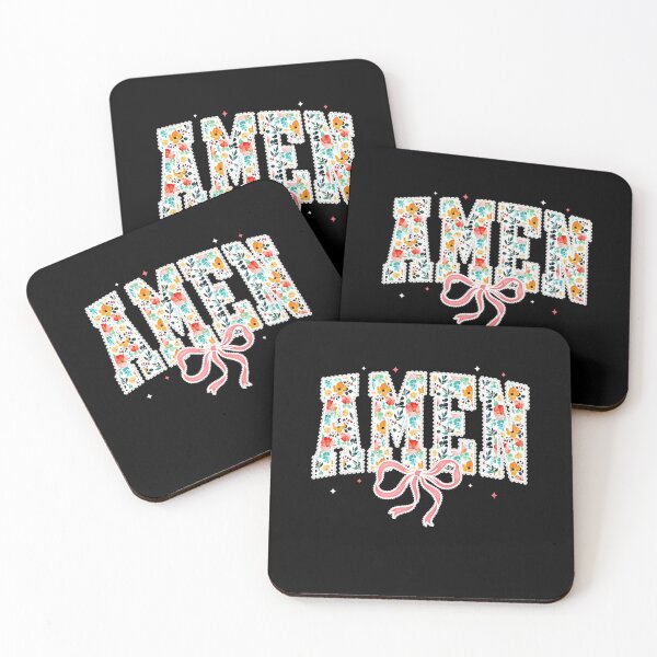 Item preview, Retro Boho Floral Amen Christian designed and sold by Spencerhowar.