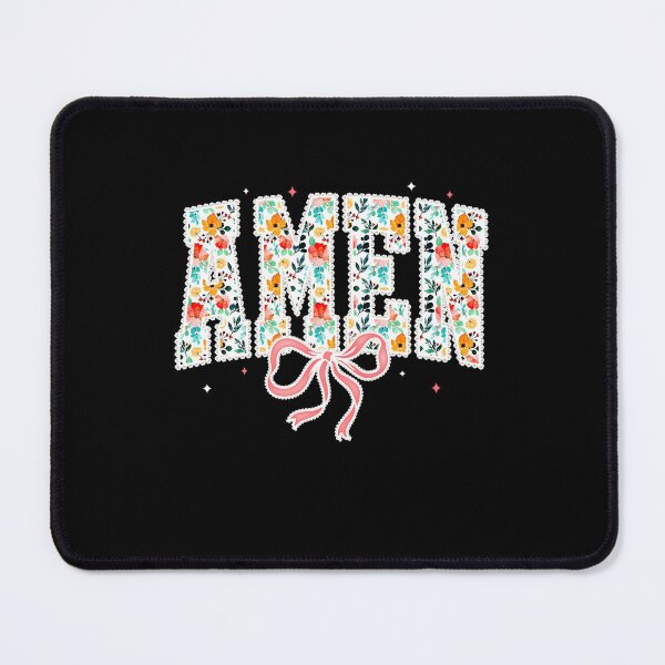 Item preview, Retro Boho Floral Amen Christian designed and sold by Spencerhowar.