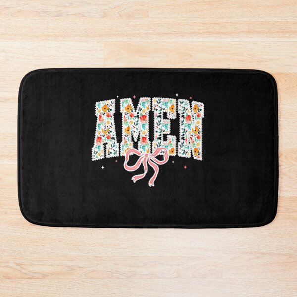 Item preview, Retro Boho Floral Amen Christian designed and sold by Spencerhowar.