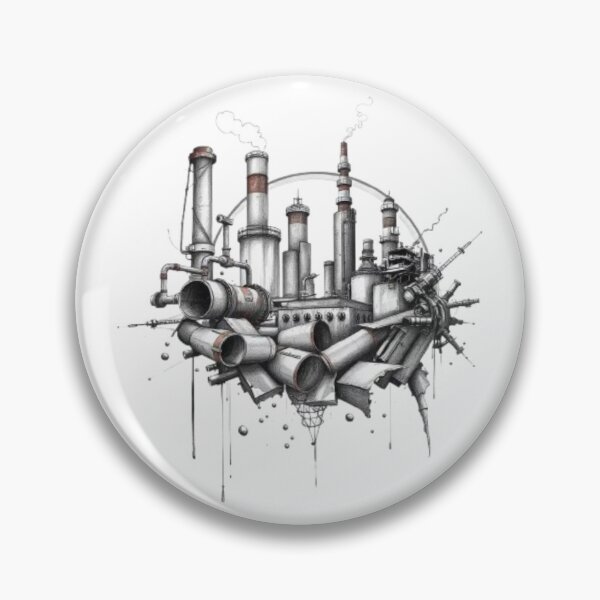 Item preview, Visualize Industrial Collapse Sticker designed and sold by MystiColo.