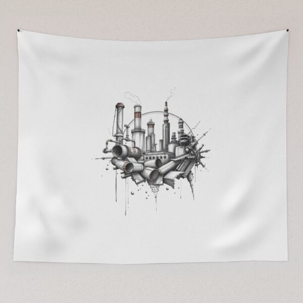 Item preview, Visualize Industrial Collapse Sticker designed and sold by MystiColo.