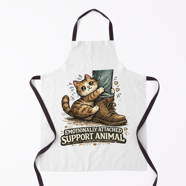 Item preview, Emotionally Attached Support Animal – Clingy Cat Illustration designed and sold by StrayaDesign.