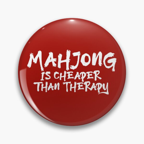 Item preview, Mahjong Is Cheaper Than Therapy (Dark Version) designed and sold by teeworthy.