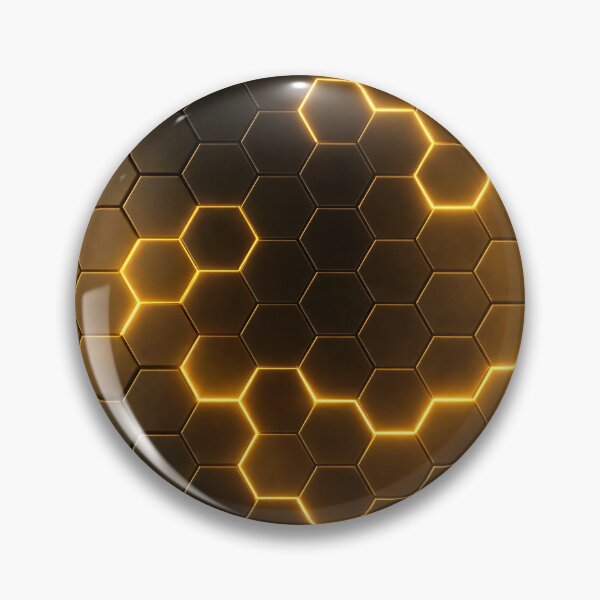 Item preview, Golden Hex Grid Glow designed and sold by Kaleidoscope Print.