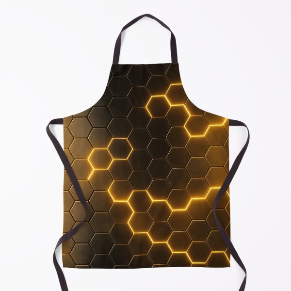 Item preview, Golden Hex Grid Glow designed and sold by Kaleidoscope Print.