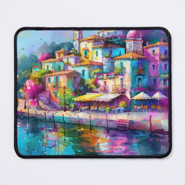 Item preview, Sunlit Harbor of a Painted Coast designed and sold by NeoNebulaArt.