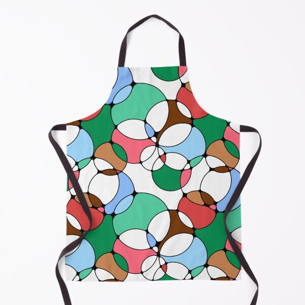 Item preview, Neurographic Joy Abstract Overlapping Shapes Green Coral Blue Brown designed and sold by thecolorbirdie.