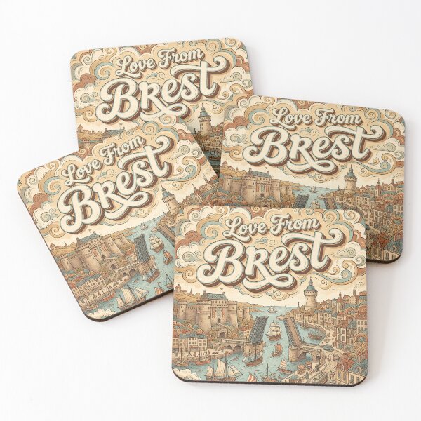 Item preview, Love From Brest City of France Vintage Art designed and sold by Witty Shirts.