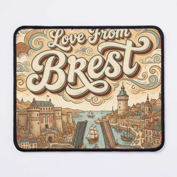 Item preview, Love From Brest City of France Vintage Art designed and sold by Witty Shirts.