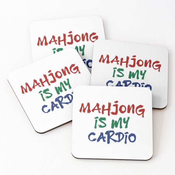 Item preview, Mahjong is my Cardio Tabletop Humor Quote (Light Version) designed and sold by teeworthy.