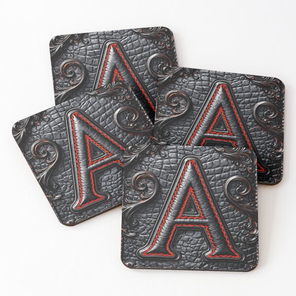 Item preview, Leather Letter A Emblem designed and sold by Kaleidoscope Print.