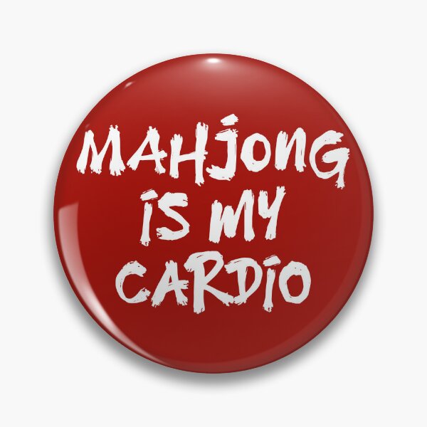 Item preview, Mahjong is my Cardio Tabletop Humor Quote (Dark Version) designed and sold by teeworthy.