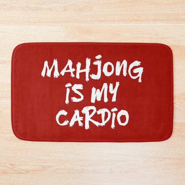 Item preview, Mahjong is my Cardio Tabletop Humor Quote (Dark Version) designed and sold by teeworthy.
