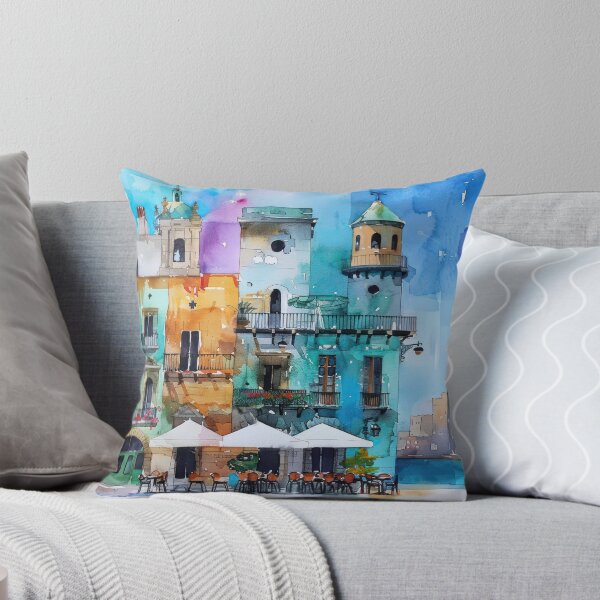 Item preview, Colorwashed Facades by the Sea designed and sold by NeoNebulaArt.