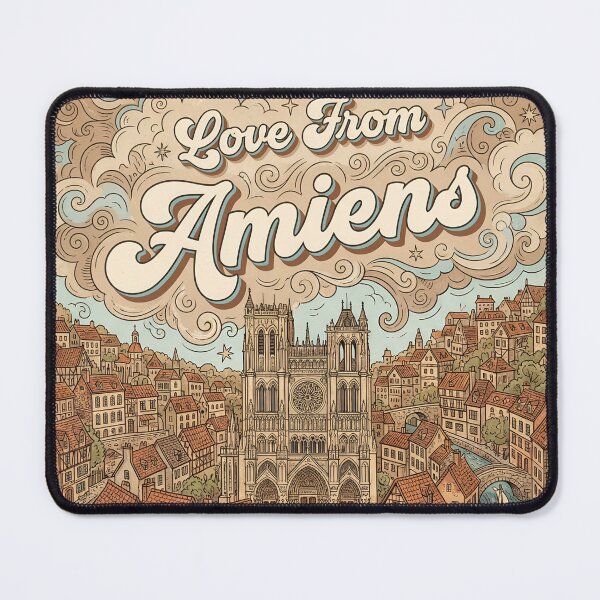 Item preview, Love From Amiens City of France Vintage Art designed and sold by Witty Shirts.