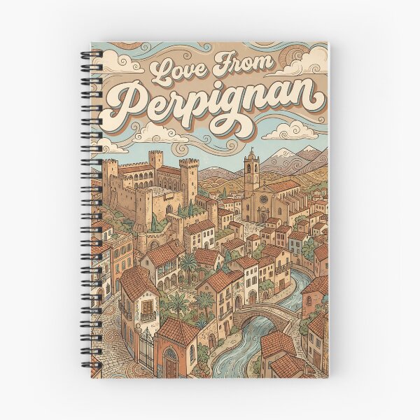 Item preview, Love From Perpignan City of France Vintage Art designed and sold by Witty Shirts.