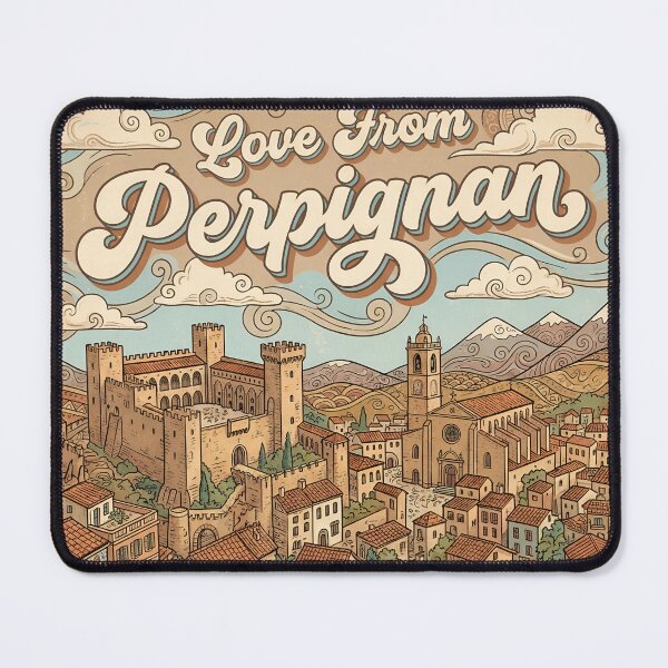 Item preview, Love From Perpignan City of France Vintage Art designed and sold by Witty Shirts.