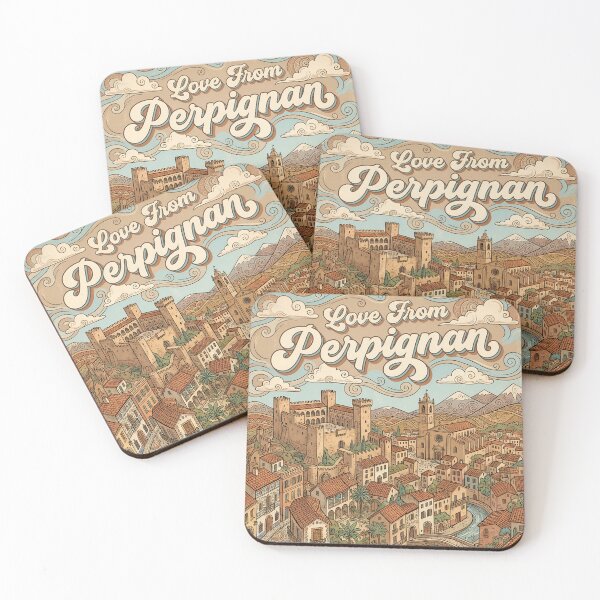 Item preview, Love From Perpignan City of France Vintage Art designed and sold by Witty Shirts.