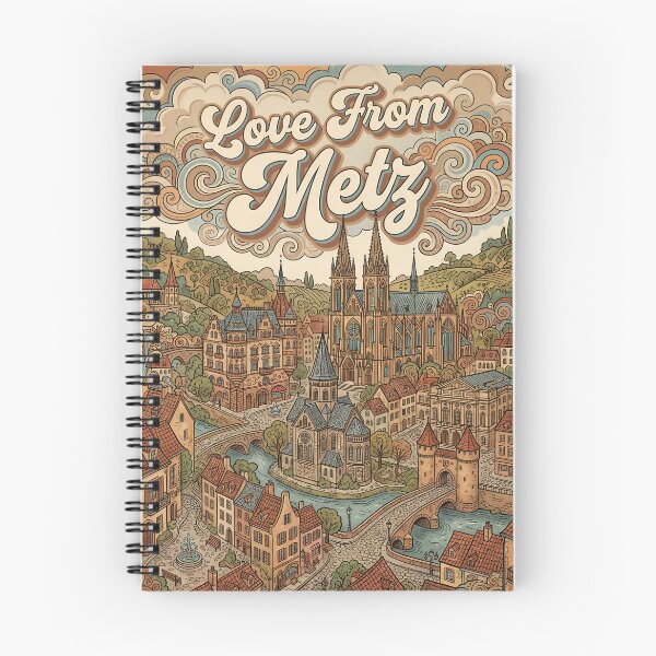 Item preview, Love From Metz City of France Vintage Art designed and sold by Witty Shirts.