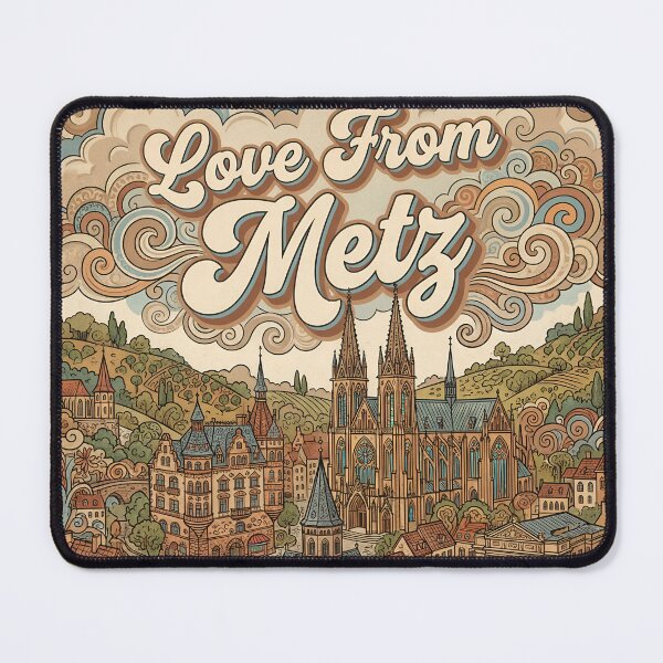 Item preview, Love From Metz City of France Vintage Art designed and sold by Witty Shirts.