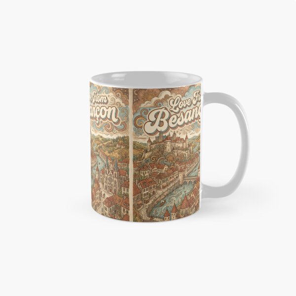 Item preview, Love From Besançon City of France Vintage Art designed and sold by Witty Shirts.