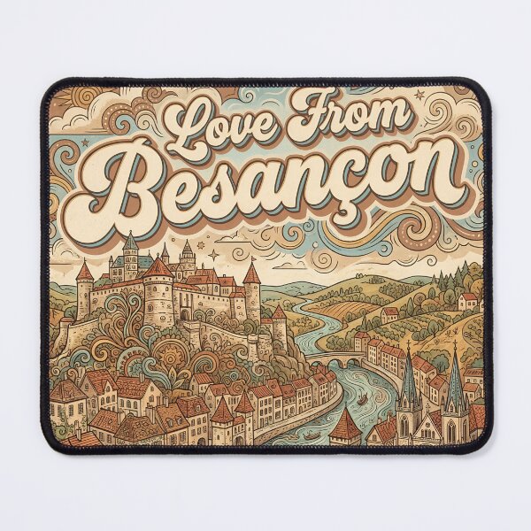 Item preview, Love From Besançon City of France Vintage Art designed and sold by Witty Shirts.