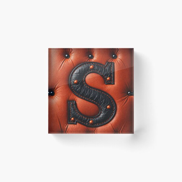 Item preview, Leather Letter S Monogram designed and sold by Kaleidoscope Print.