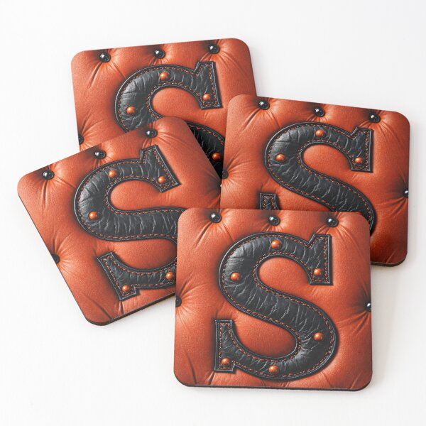 Item preview, Leather Letter S Monogram designed and sold by Kaleidoscope Print.