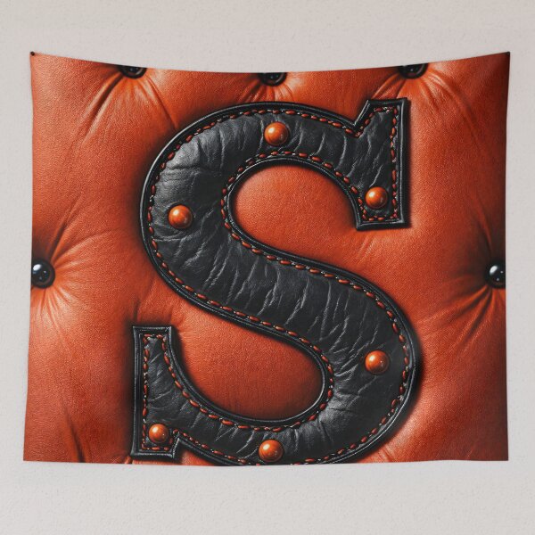 Item preview, Leather Letter S Monogram designed and sold by Kaleidoscope Print.