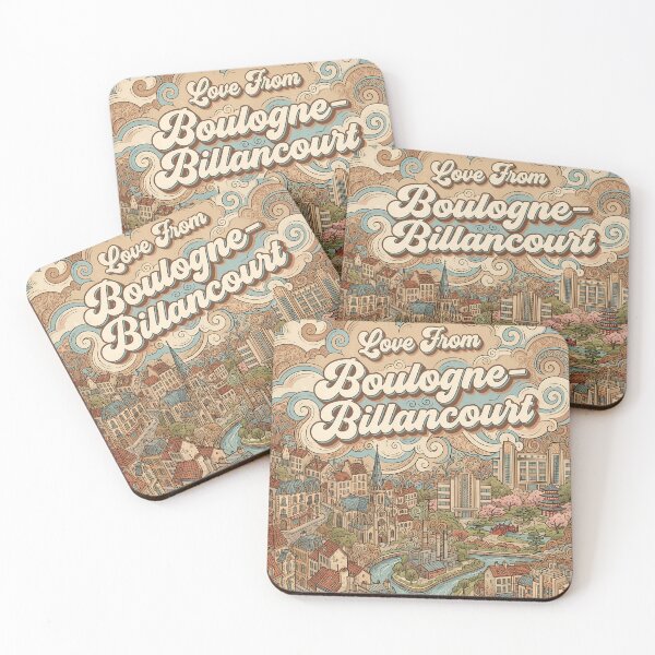 Item preview, Love From Boulogne-Billancourt City of France Vintage Art designed and sold by Witty Shirts.