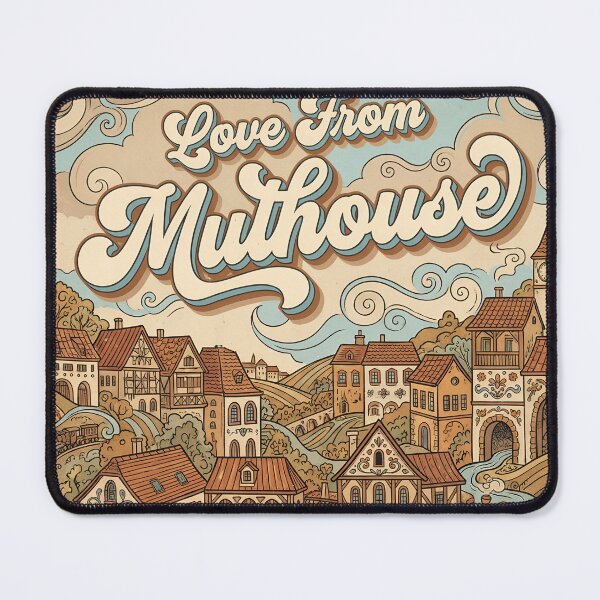 Item preview, Love From Mulhouse City of France Vintage Art designed and sold by Witty Shirts.