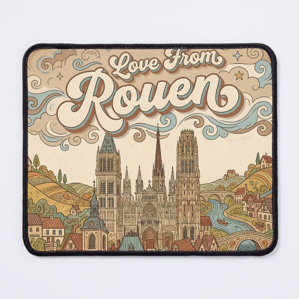 Item preview, Love From Rouen City of France Vintage Art designed and sold by Witty Shirts.
