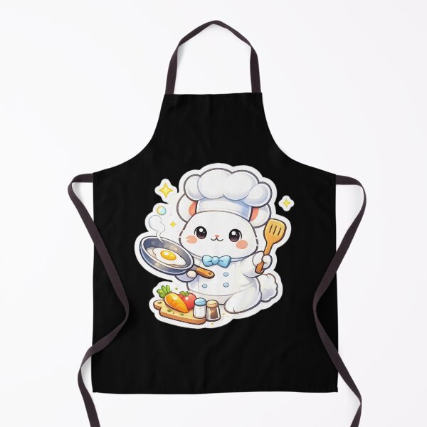 Item preview, Cute White Rabbit Chef Cooking Egg designed and sold by madanawt0.