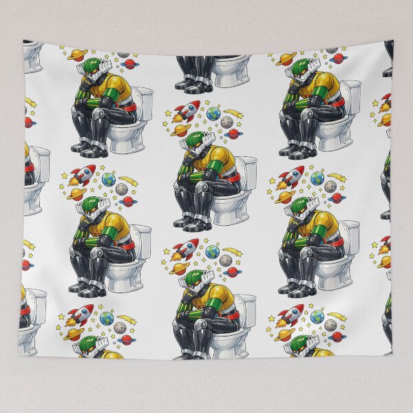 Item preview, Jegg Robot Thinking on the Toilet – Funny Anime Fanart designed and sold by Arte Cartoon From TagTeam Group.
