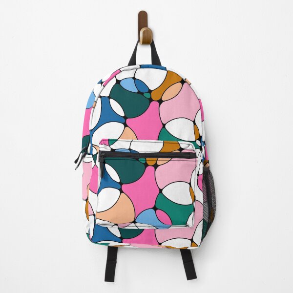 Item preview, Neurographic Joy Abstract Overlapping Shapes Pink Blue Green Peach designed and sold by thecolorbirdie.