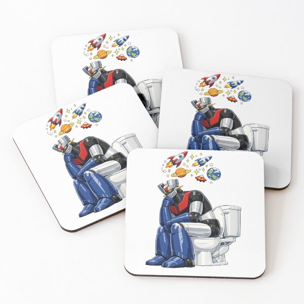 Item preview, Mazinger Z Thinking on the Toilet – Funny Anime Fanart designed and sold by Arte Cartoon From TagTeam Group.