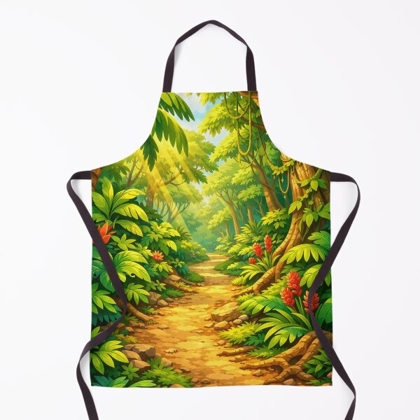 Item preview, Enchanted Jungle Path – Lush Tropical Forest Illustration designed and sold by Arte Cartoon From TagTeam Group.