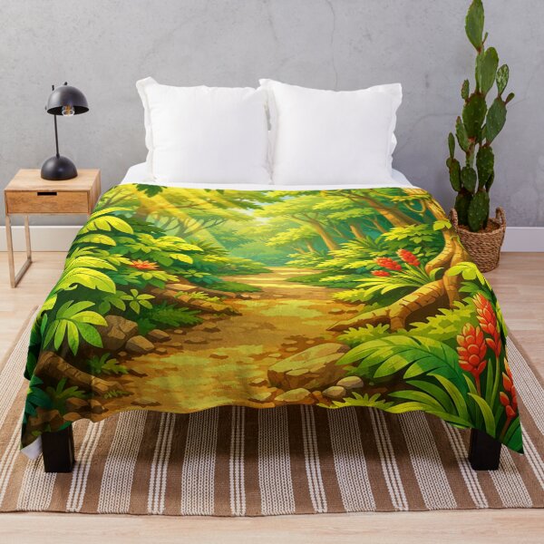 Item preview, Enchanted Jungle Path – Lush Tropical Forest Illustration designed and sold by Arte Cartoon From TagTeam Group.