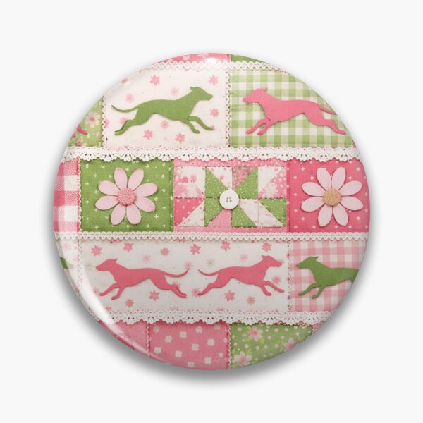 Item preview, Sweet girly greyhound patchwork pattern  designed and sold by Roxburylane.