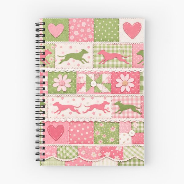 Item preview, Sweet girly greyhound patchwork pattern  designed and sold by Roxburylane.