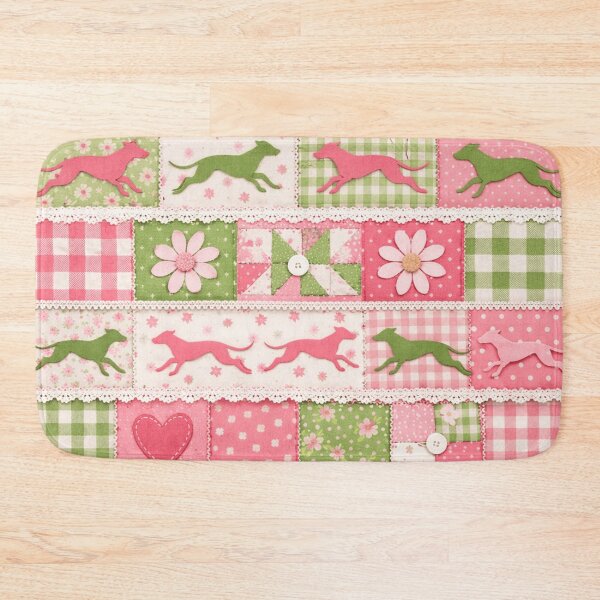 Item preview, Sweet girly greyhound patchwork pattern  designed and sold by Roxburylane.