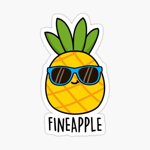 Fineapple Fruit Food Pun Sticker