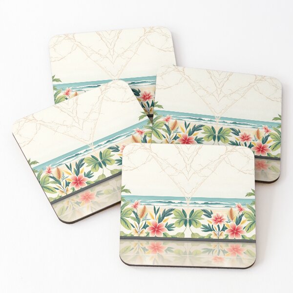 Item preview, Wollongong Beach with Tropical Floral Art Deco designed and sold by sharon1210.