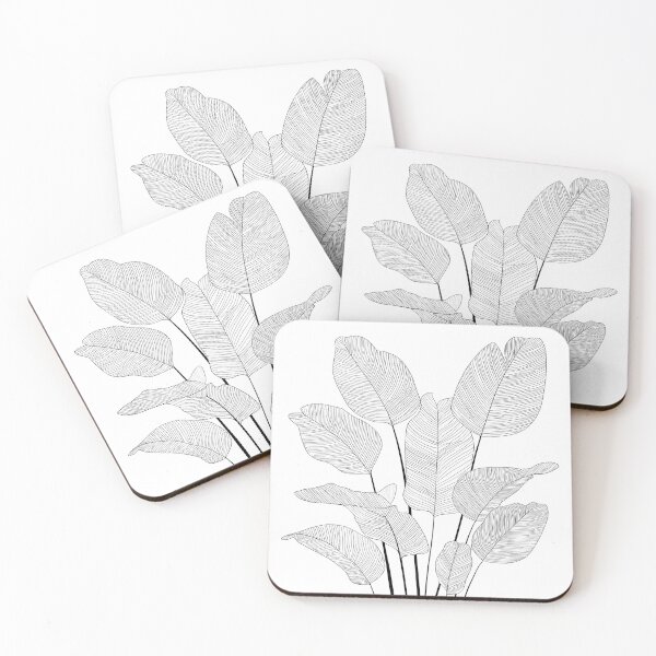 Item preview, Banana Leaf Line Art Illustration, Minimal Tropical Botanical Drawing designed and sold by BobaBunny76.